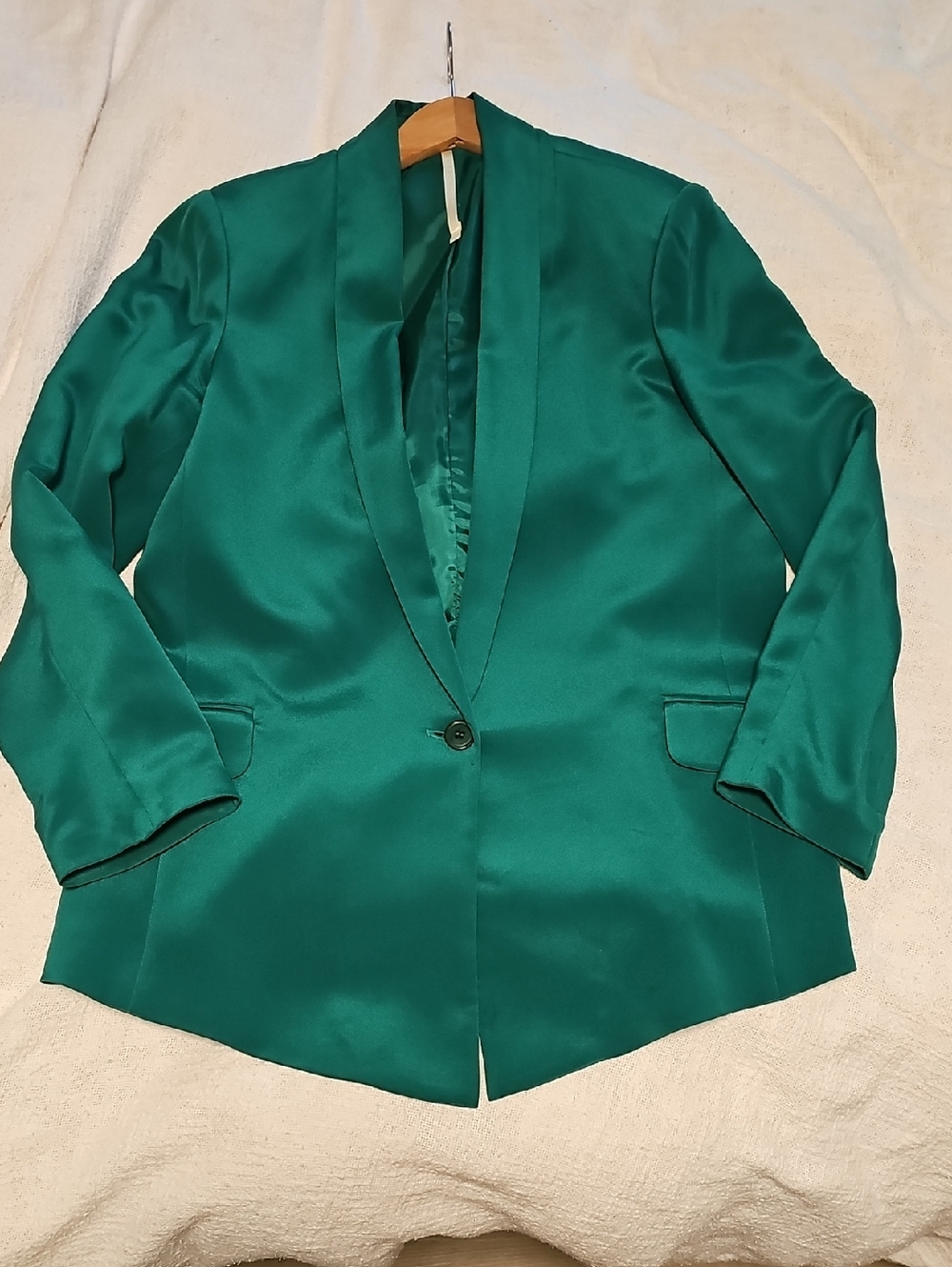 100% Silk Truth And Pride Green Jacket